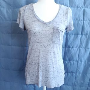 * Heather Grey V Neck Tee